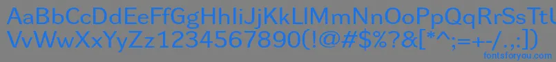 Dynagroteskrxe Font – Blue Fonts on Gray Background