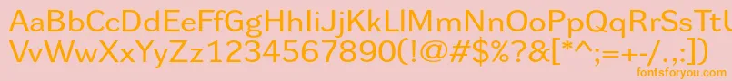 Dynagroteskrxe Font – Orange Fonts on Pink Background