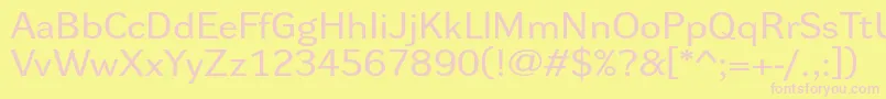 Dynagroteskrxe Font – Pink Fonts on Yellow Background