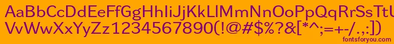 Dynagroteskrxe Font – Purple Fonts on Orange Background