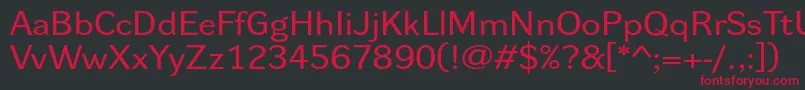 Dynagroteskrxe Font – Red Fonts on Black Background