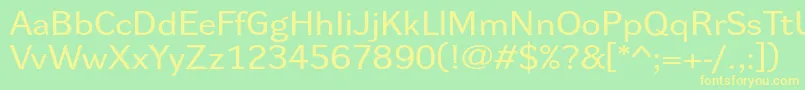 Dynagroteskrxe Font – Yellow Fonts on Green Background