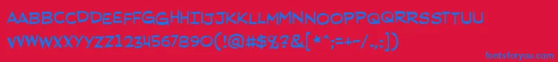 Fonte RedstatebluestateBb – fontes azuis em um fundo vermelho