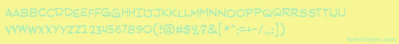 RedstatebluestateBb Font – Green Fonts on Yellow Background
