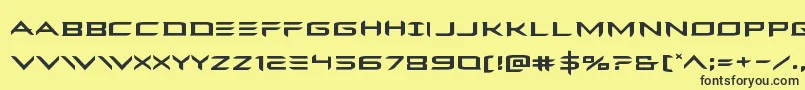 フォントFerretfaceexpand – 黒い文字の黄色い背景