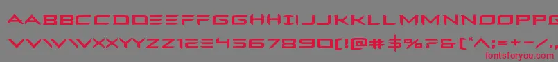 フォントFerretfaceexpand – 赤い文字の灰色の背景