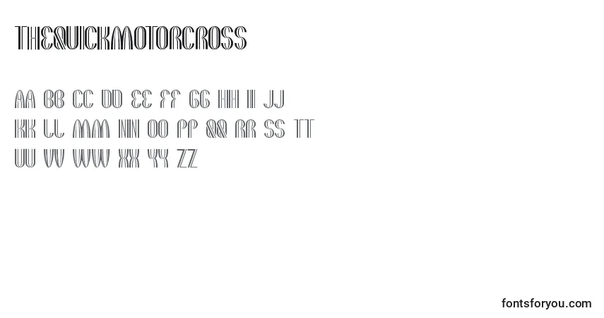 Schriftart TheQuickMotorcross – Alphabet, Zahlen, spezielle Symbole