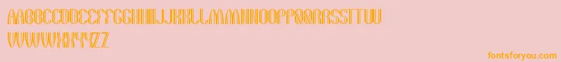 TheQuickMotorcross Font – Orange Fonts on Pink Background