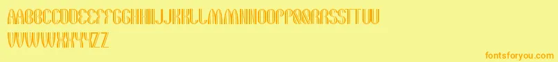 TheQuickMotorcross Font – Orange Fonts on Yellow Background