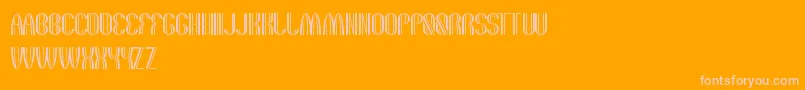 TheQuickMotorcross-Schriftart – Rosa Schriften auf orangefarbenem Hintergrund