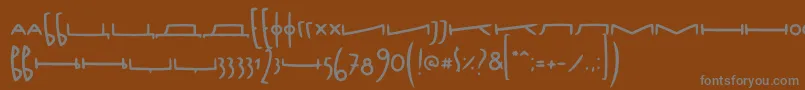 フォントFoxtypefaceRidjirep – 茶色の背景に灰色の文字