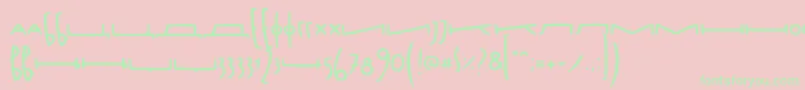 FoxtypefaceRidjirep Font – Green Fonts on Pink Background