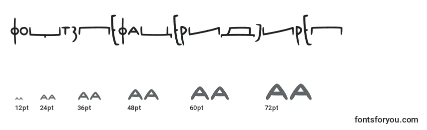 Größen der Schriftart FoxtypefaceRidjirep