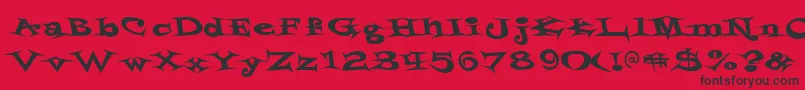 Styrofoa Font – Black Fonts on Red Background