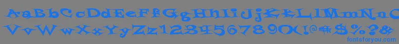 Styrofoa Font – Blue Fonts on Gray Background