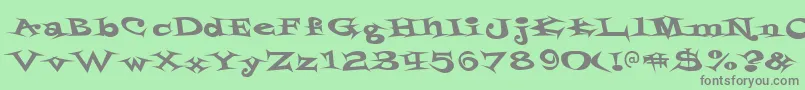 Styrofoa Font – Gray Fonts on Green Background