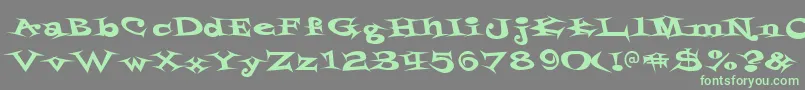 Styrofoa-fontti – vihreät fontit harmaalla taustalla