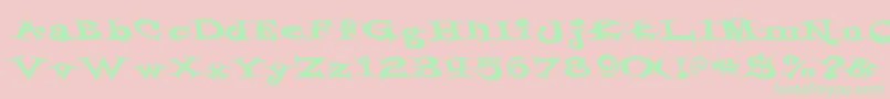 Styrofoa Font – Green Fonts on Pink Background