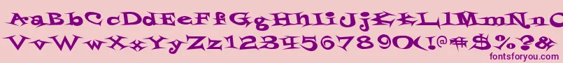 Styrofoa-Schriftart – Violette Schriften auf rosa Hintergrund