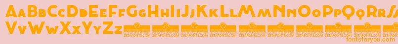 CocosignumMaiuscolettoHeavyTrial Font – Orange Fonts on Pink Background