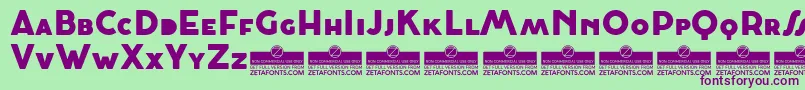 CocosignumMaiuscolettoHeavyTrial Font – Purple Fonts on Green Background