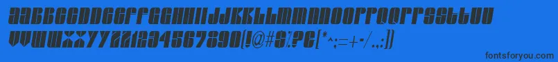 GroverthinItalic Font – Black Fonts on Blue Background