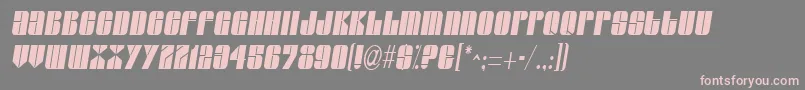 GroverthinItalic Font – Pink Fonts on Gray Background