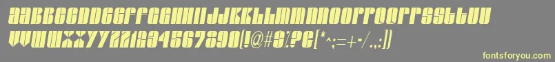 GroverthinItalic Font – Yellow Fonts on Gray Background