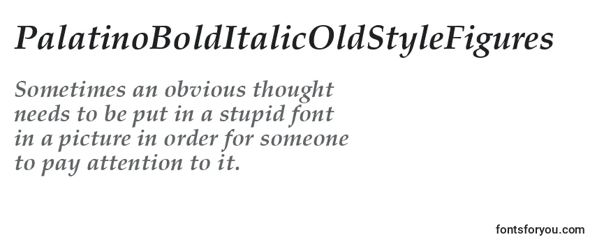 PalatinoBoldItalicOldStyleFigures Font