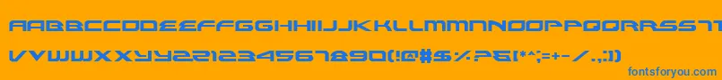 Alexis Font – Blue Fonts on Orange Background