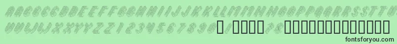 Topple2 Font – Black Fonts on Green Background