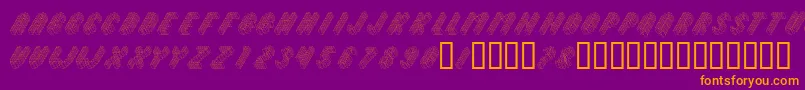 Topple2 Font – Orange Fonts on Purple Background