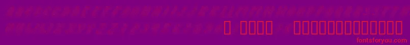 Topple2 Font – Red Fonts on Purple Background