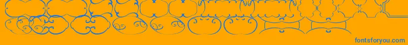 FramesTfb Font – Blue Fonts on Orange Background
