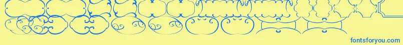 FramesTfb Font – Blue Fonts on Yellow Background