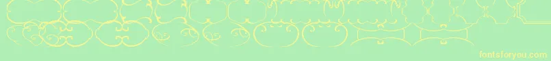 FramesTfb Font – Yellow Fonts on Green Background