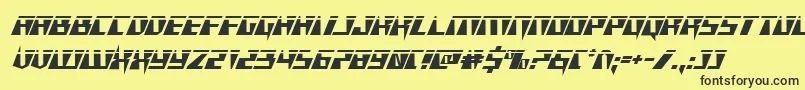 Xracerlaser Font – Black Fonts on Yellow Background