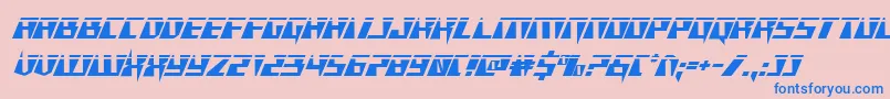 Xracerlaser Font – Blue Fonts on Pink Background