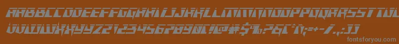 Xracerlaser Font – Gray Fonts on Brown Background