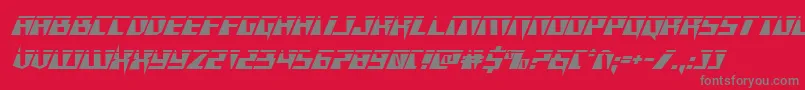 Xracerlaser Font – Gray Fonts on Red Background