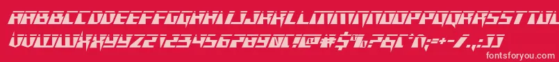 Xracerlaser Font – Pink Fonts on Red Background