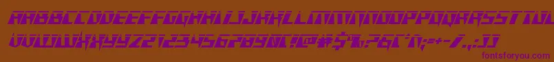 Xracerlaser Font – Purple Fonts on Brown Background