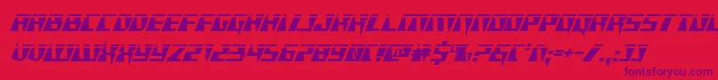Xracerlaser Font – Purple Fonts on Red Background