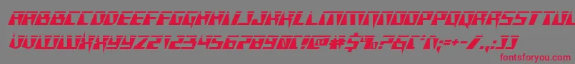 Xracerlaser Font – Red Fonts on Gray Background