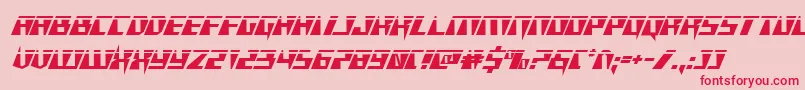 Xracerlaser-fontti – punaiset fontit vaaleanpunaisella taustalla