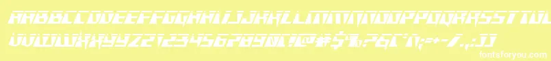 Шрифт Xracerlaser – белые шрифты на жёлтом фоне