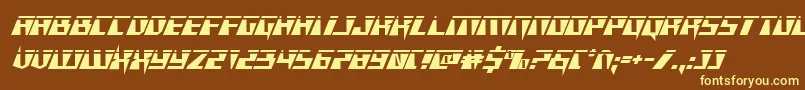 Xracerlaser Font – Yellow Fonts on Brown Background