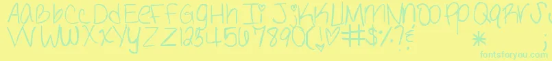 fuente Thedefintionoftabulous – Fuentes Verdes Sobre Fondo Amarillo