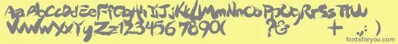 フォントDrjekyll – 黄色の背景に灰色の文字