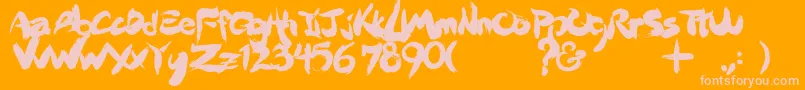 Drjekyll Font – Pink Fonts on Orange Background